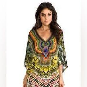 Camilla Franks, Batwing Mini Dress/Caftan, Sand of Egypt, OS